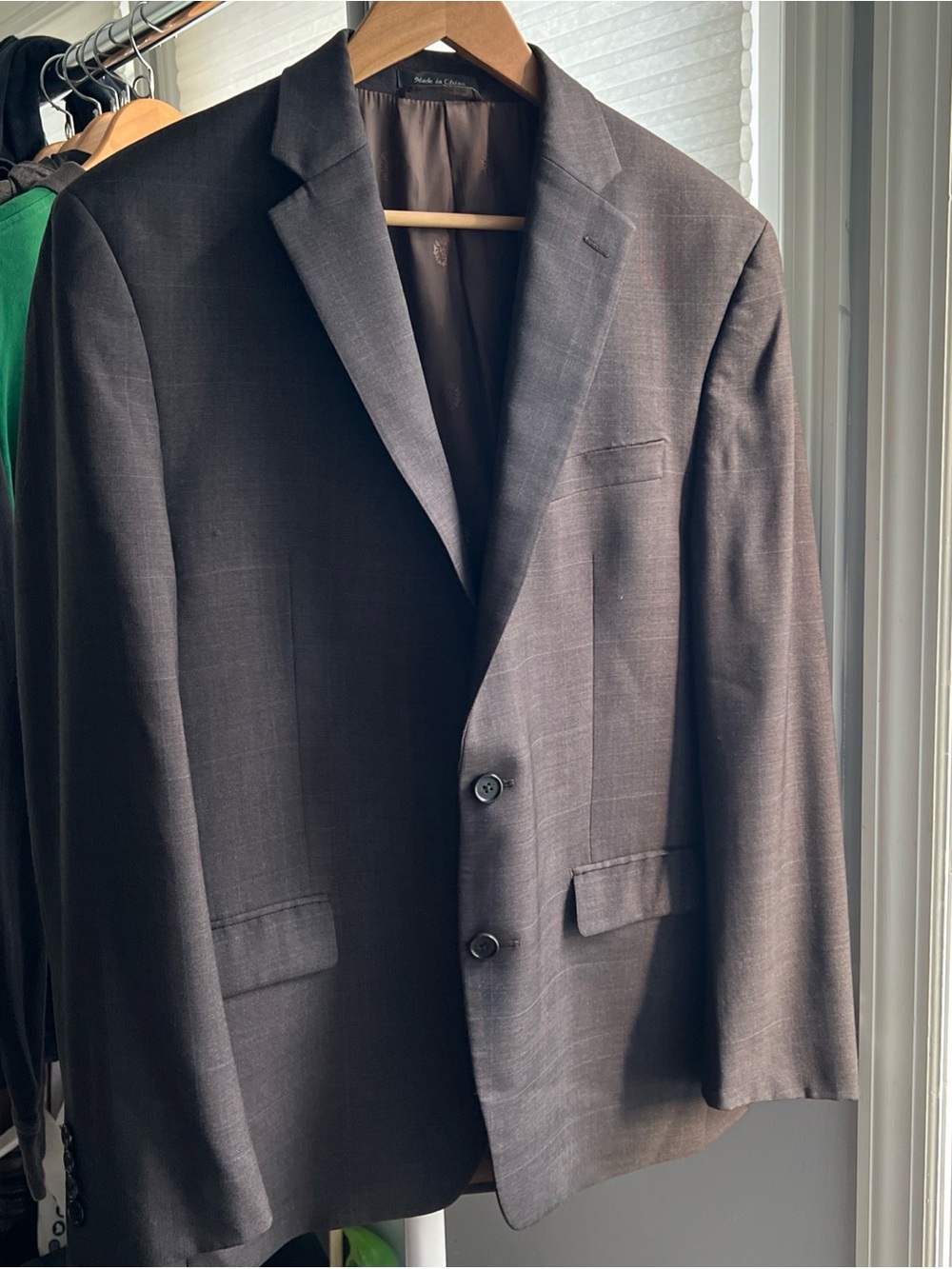 Lauren Ralph Lauren Men’s 42R 100% Wool Blazer Plaid Brown Sport Coat 2 Button
